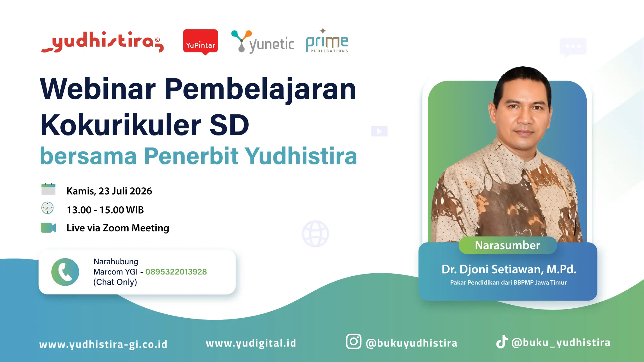 Menyusun Kokurikuler Bikin Guru Pusing? Yuk, Bedah Kokurikuler Dengan Webinar Pembelajaran Kokurikuler SD bersama Penerbit Yudhistira!